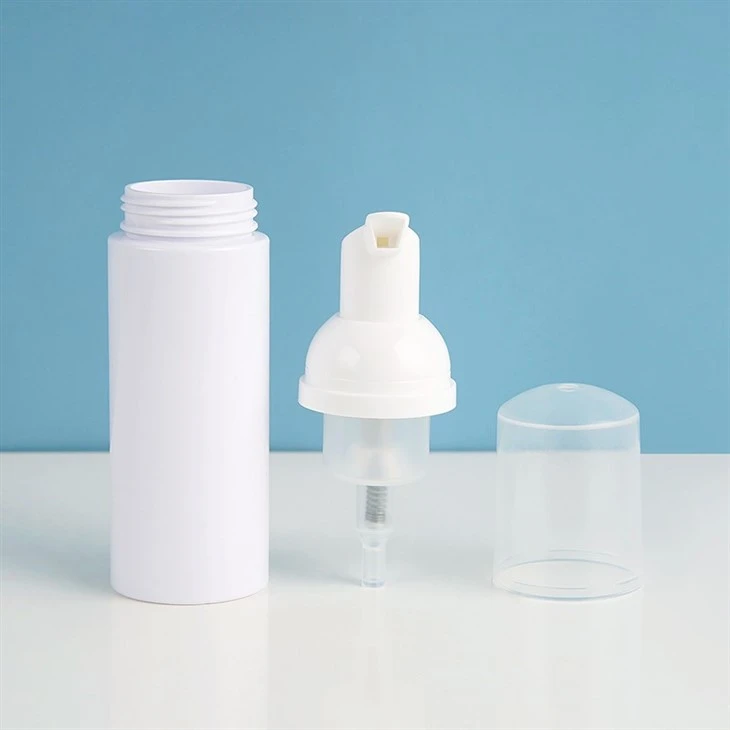 White Plastic Lash Face Cleanser Foam Bottle factory